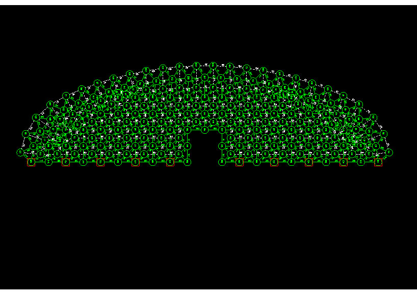 长乐锡林浩特91跨，1000米长干煤棚网架设计
