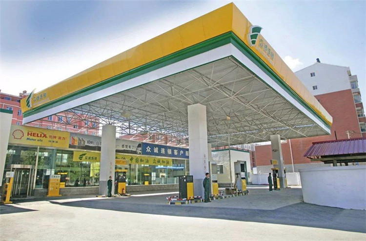 长乐加气站钢结构网架案例7